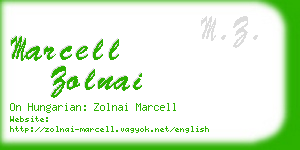 marcell zolnai business card